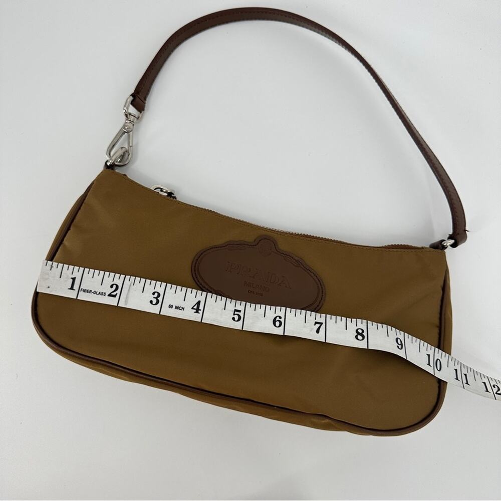 SALE!!!!!!Prada Vintage Mini Nylon Brown Logo Shoulder Bag - Picture 10 of 13